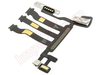 Flex de pulsador / switch lateral de encendido, micrófono y conexión de LCD para reloj inteligente Apple Watch Series 3 (GPS 38mm), A1858